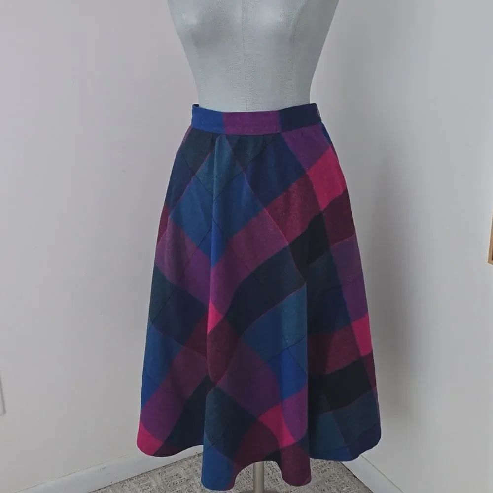 JC Penny | Plaid A-Line Skirt - Multicolor